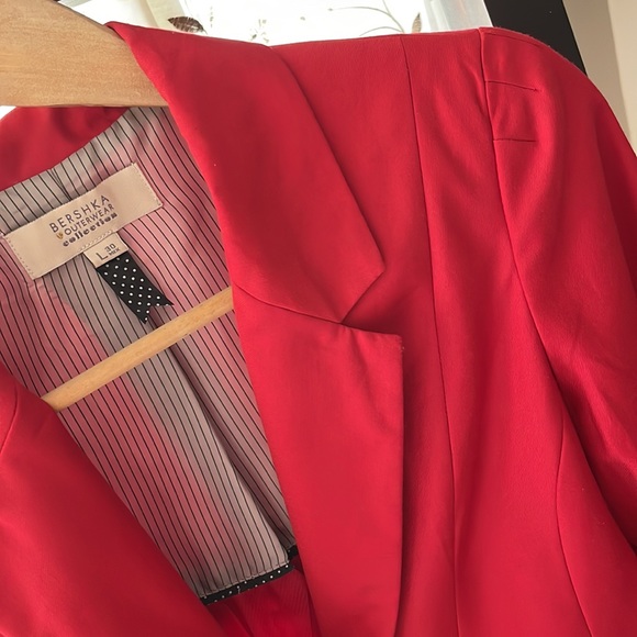 Bershka women cherry red blazer - Picture 7 of 11